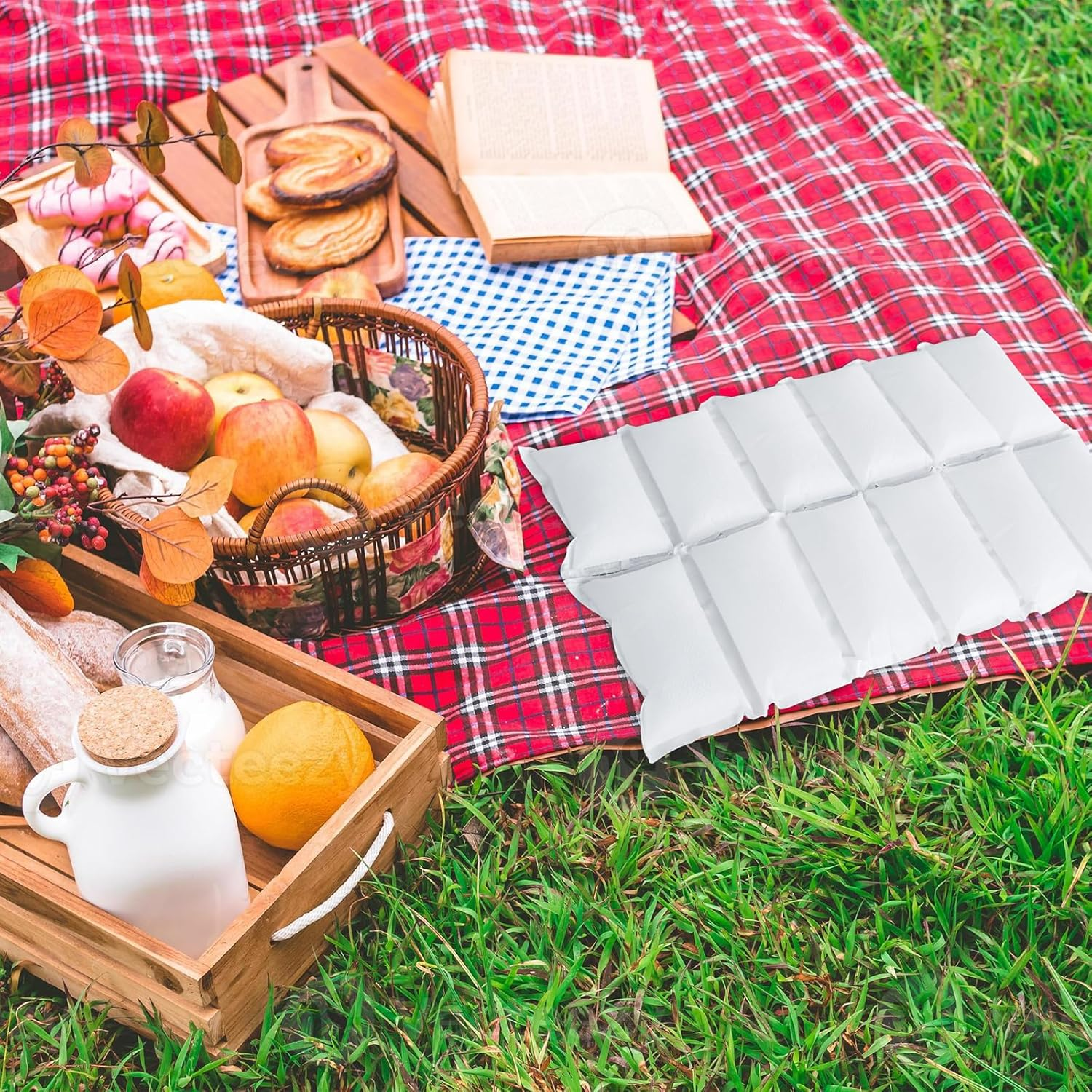 Shipping Ice Packs Small Cold Packs for Shipping, Ice Packs for Food Shipping Long Lasting, Shipping Cold Pack Ice Pack Sheets for Coolers Reusable, Dry Ice Packs Freezer Packs for Shipping 96 Cells image number 4