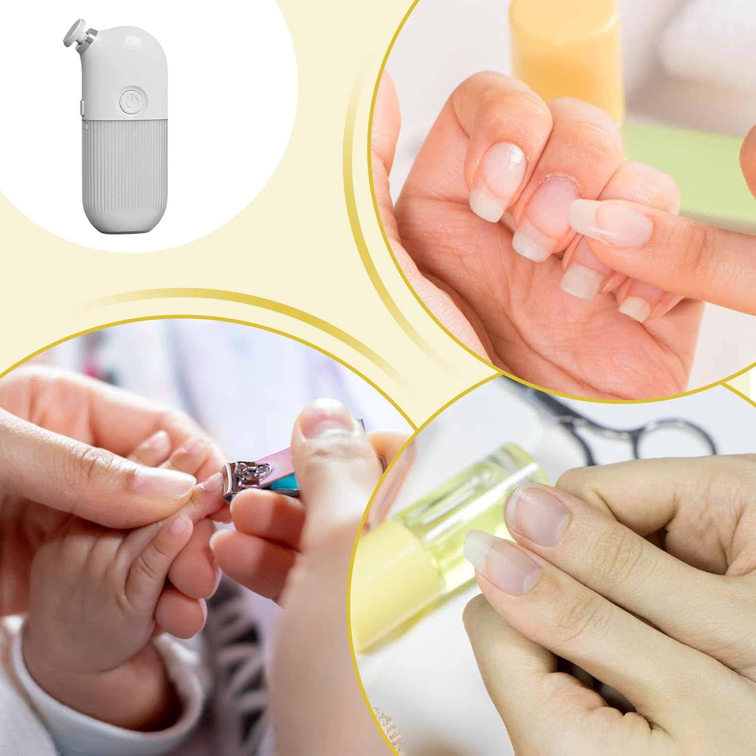 Electric Nail Grinder, Professional Nail File Grinder Electric, Multi-Functional Filer Polisher for Adults Teen Family Friends Fingernail Polishing - Gray image number 3