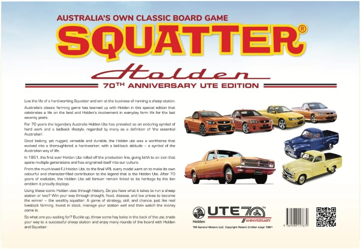 Squatter Holden 70Th Anniversary Edition Board Game for 2-6 Players, Ages 10 to Adult - Motorsport Board Game, Board Game, Family Game, Collector'S Item, Gift image number 4