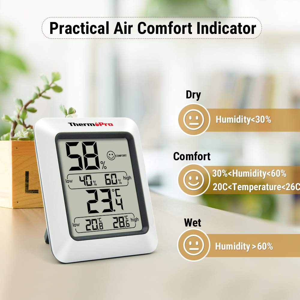 Digital Indoor Room Thermometer Hygrometer Temperature Humidity Monitor Weather Station for Home image number 4