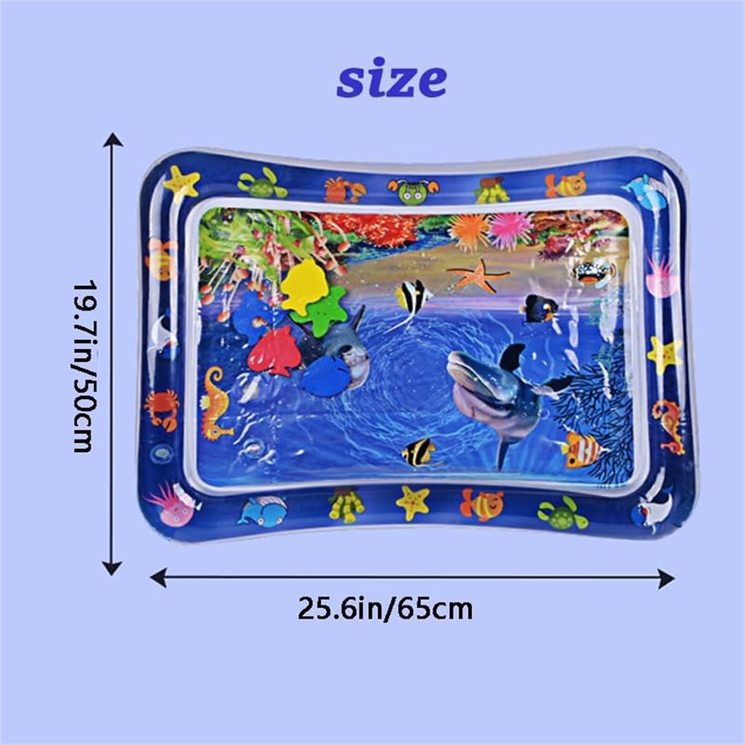 Sensory Water Play Mat for Cats, Cat Water Play Mat, Water Sensory Playmat with Fish for Pet Play, Thickened Water Sensor Play Mat for Cats, Water Sensor Mat for Kids (Style-G) image number 5