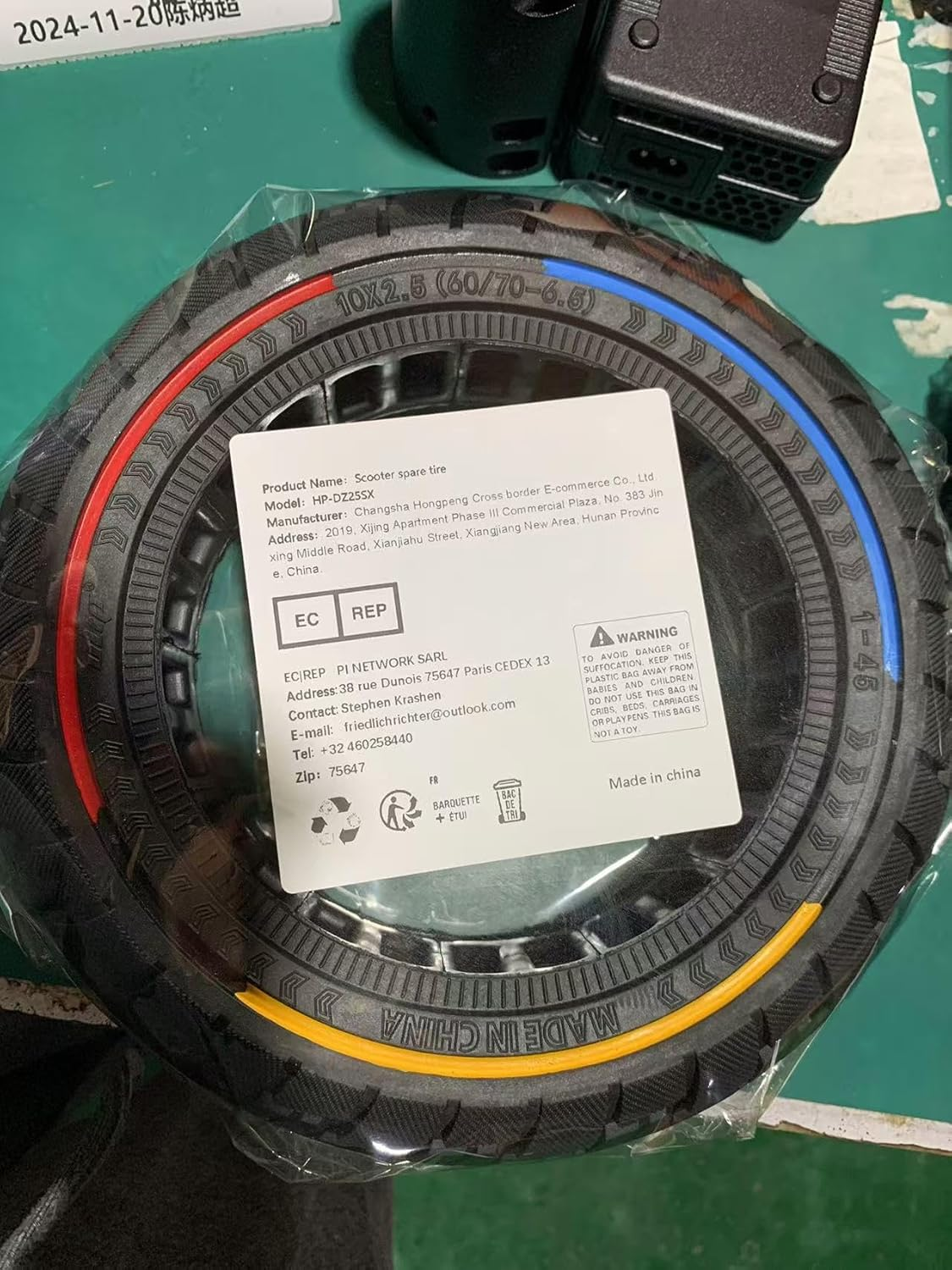 10 X 2.5 Inch Solid Tyres, 60/70-6.5 Electric Scooter, Solid Rubber Tyres for Ninebot Max G30 G30P G30LP, 10 Inch Non-Slip and Anti-Puncture Replacement Tyres image number 2