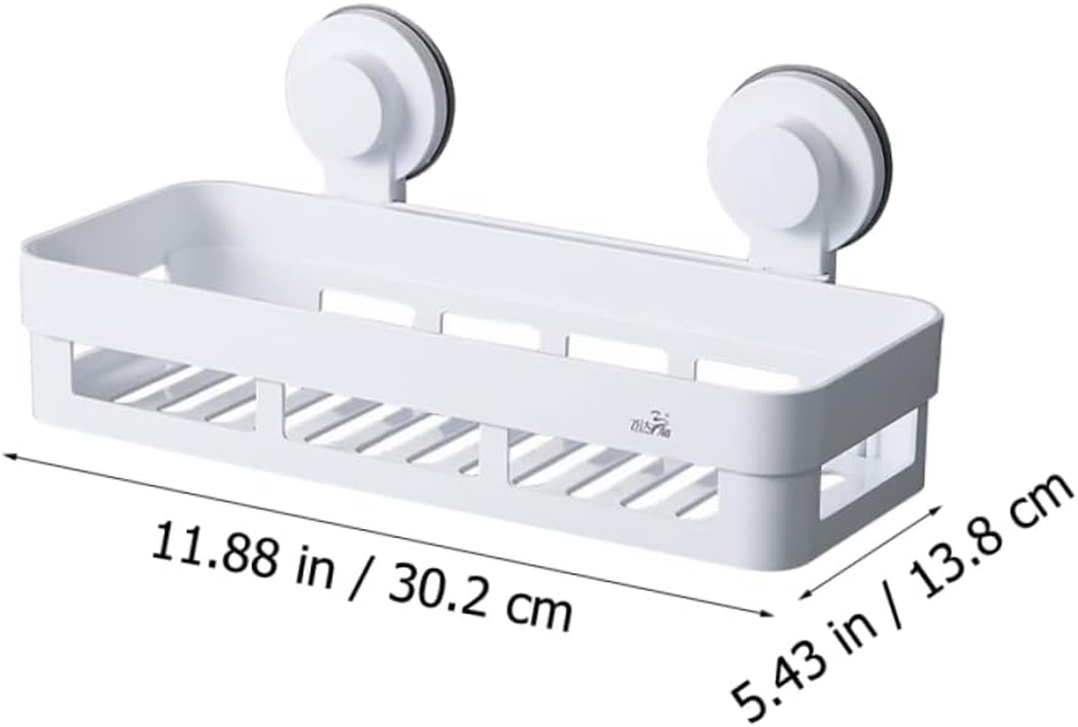 Levemolo Bathroom Wall Storage Rack Punch Free Toilet Hanging Shelf White Shower Organizer Bathroom Sundries Holder image number 1
