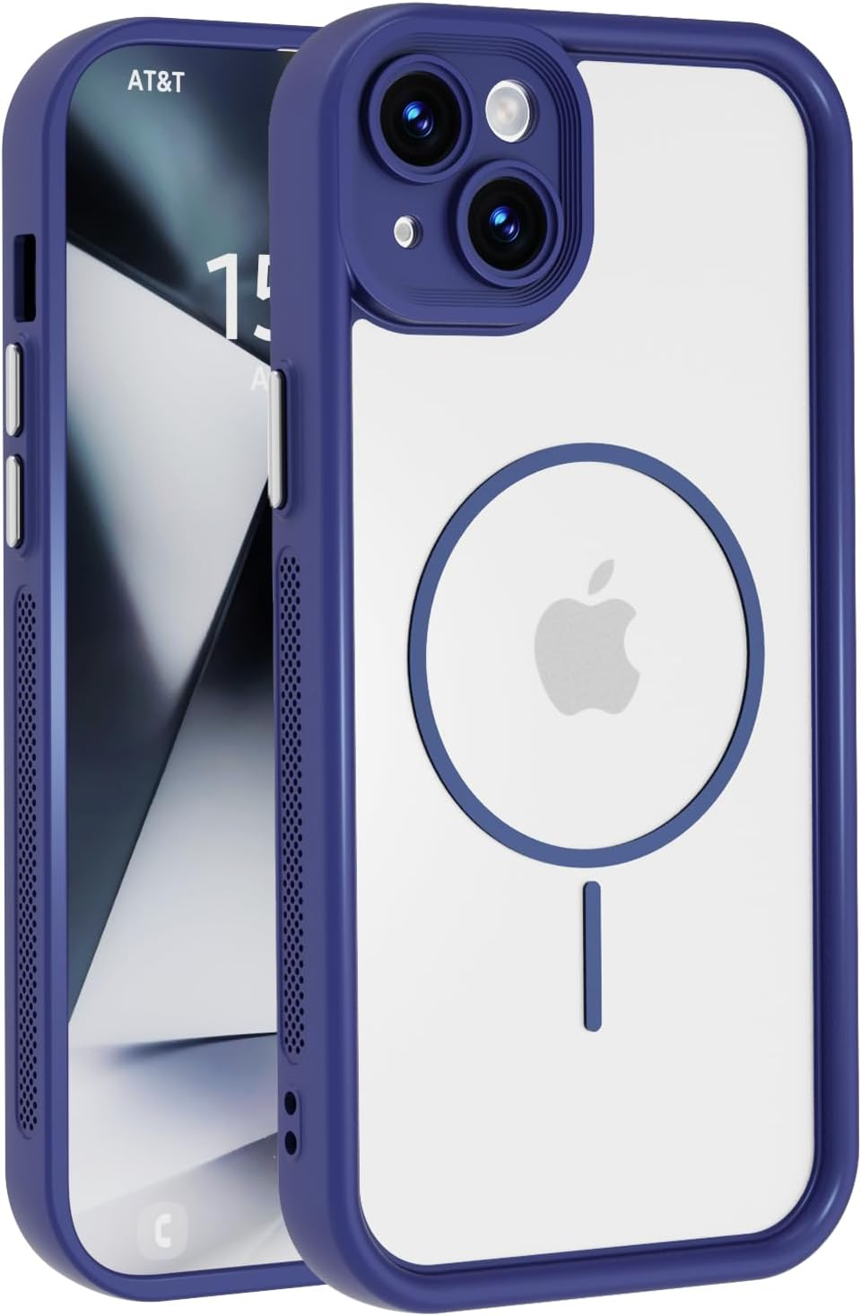 Panxcase Case for Iphone 16 - Mobile Phone Case Matt Translucent Military Shockproof Compatible with Magsafe, Protective Case with Non-Slip Cooling Function (Black)