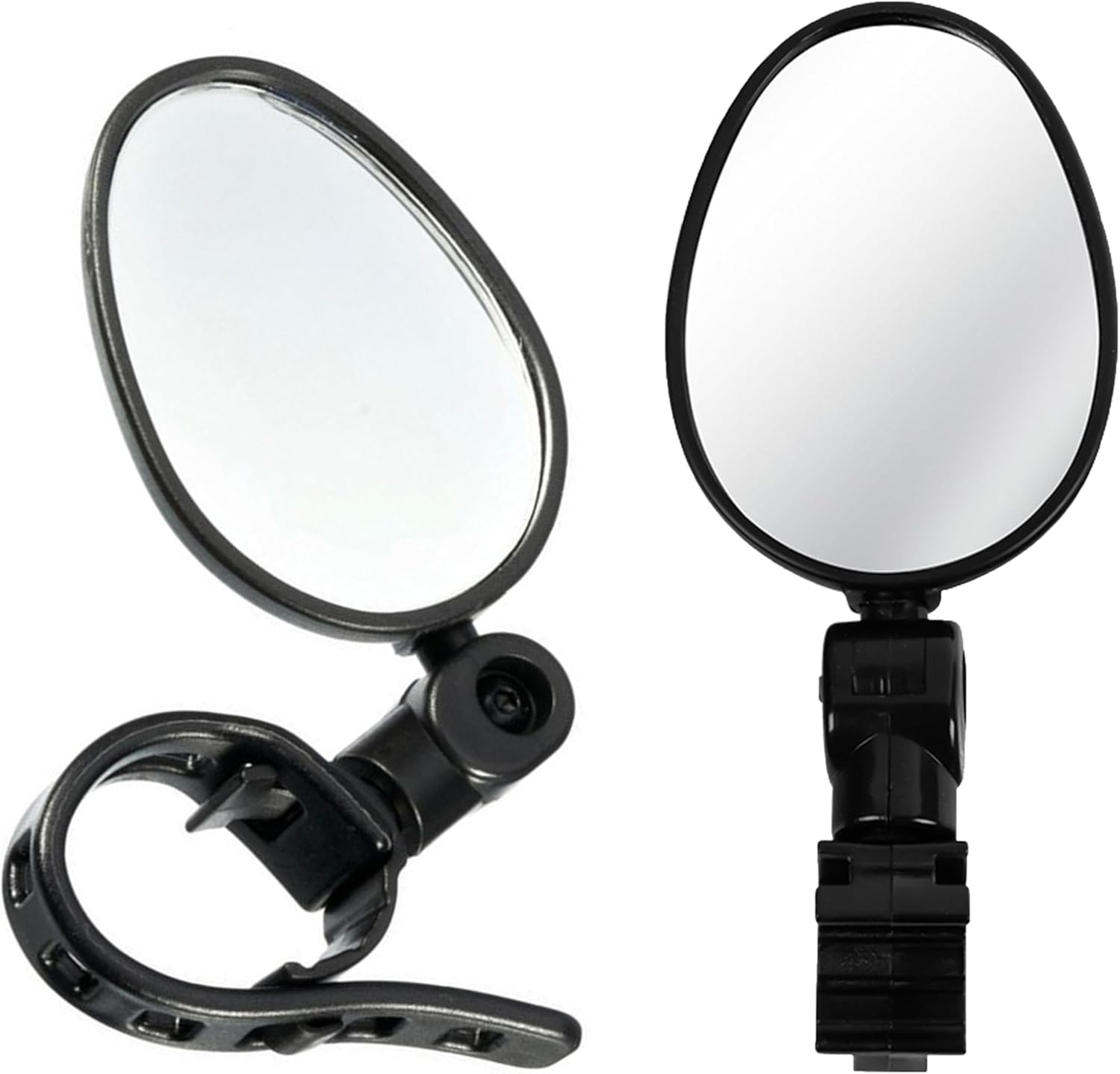 360-Degree Adjustable Bike Mirrors 2-Pack - Shockproof Acrylic Convex Lens for Mountain/Road Bikes, Universal Handlebar Rearview Mirror with Anti-Vibration Base image number 3