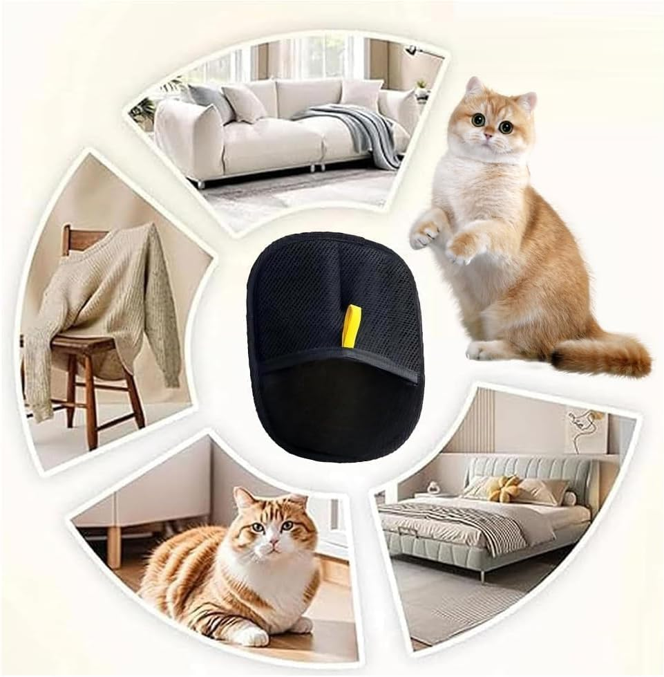 Pet Hair Remover Glove 1PCS Magic Brush Pet Hair Remover Glove Reusable Cat Dog Grooming Mitt for Home Cleaning,Gentle Deshedding Massage Tool image number 4