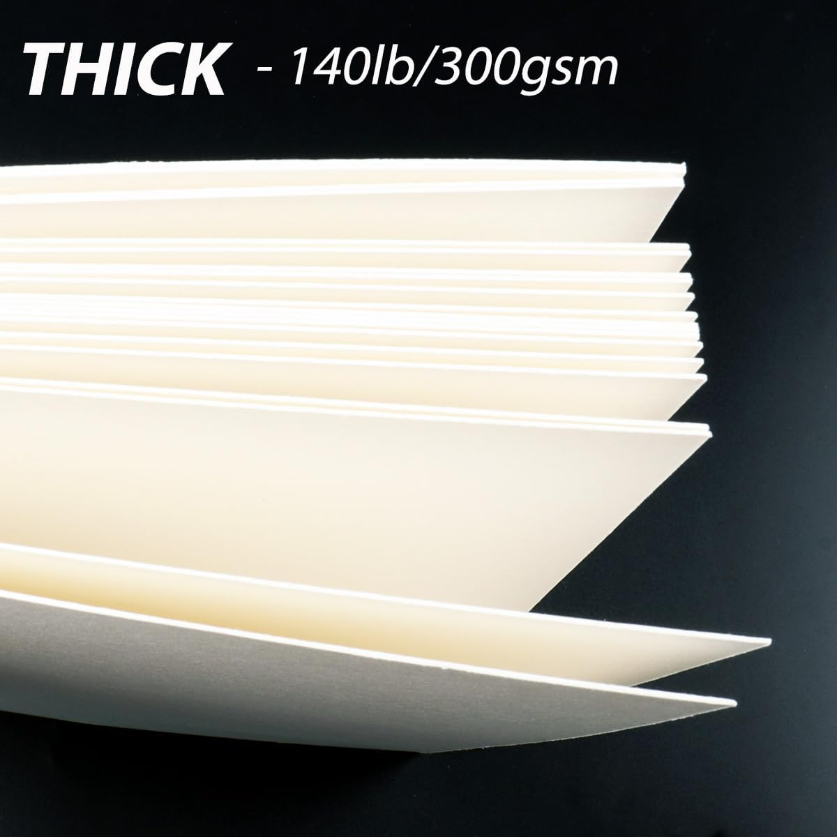 100% Cotton Watercolour Paper - 140LB/300GSM, Medium Grain | Acid-Free Heavyweight Thick White Cold Press Paper for Professional Artists, Students & Hobbyists, 30 Sheets, 16K Size (26 * 18Cm)