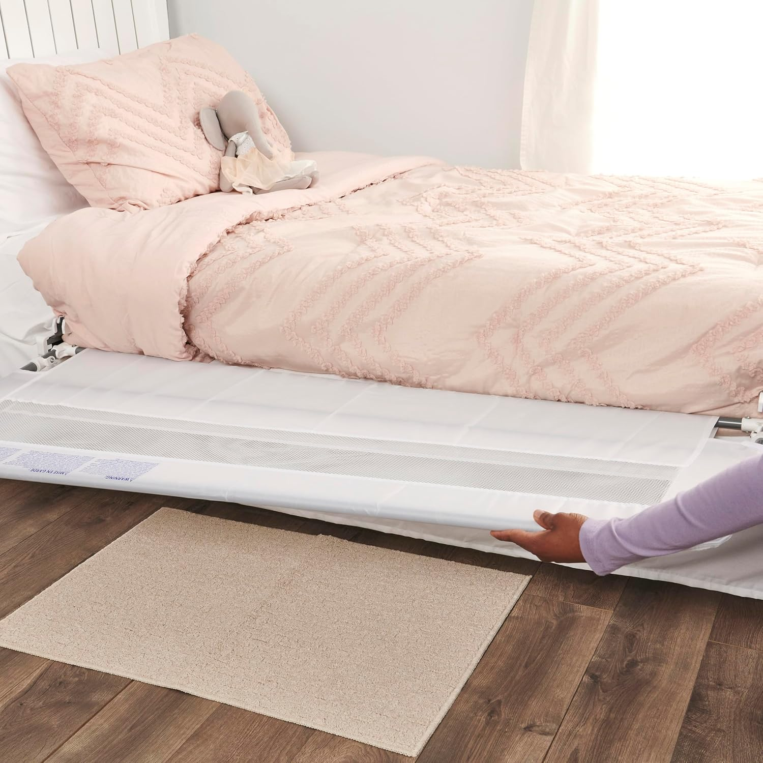 Regalo Hide Away Extra Long Bed Rail, White image number 5