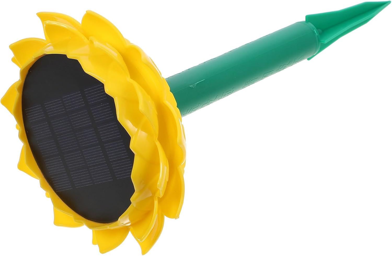 BAZEITFLOW Solar Powered Waterproof Lotus Flower Outdoor Wireless Speaker Portable Music Player for Garden Courtyard, Yellow Buddhist Music Wireless Speaker image number 6