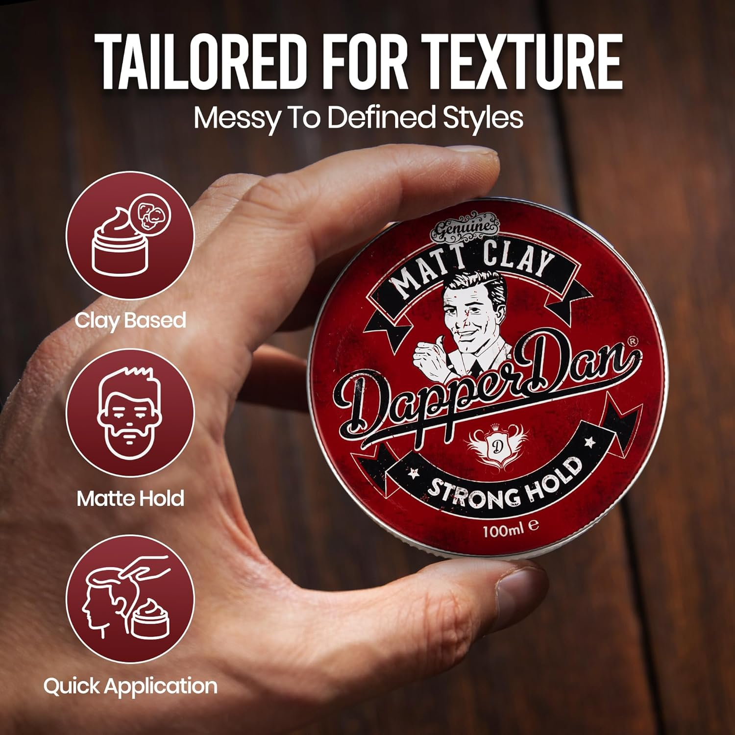 Dapper Dan Strong Hold Matte Clay 100Ml image number 6