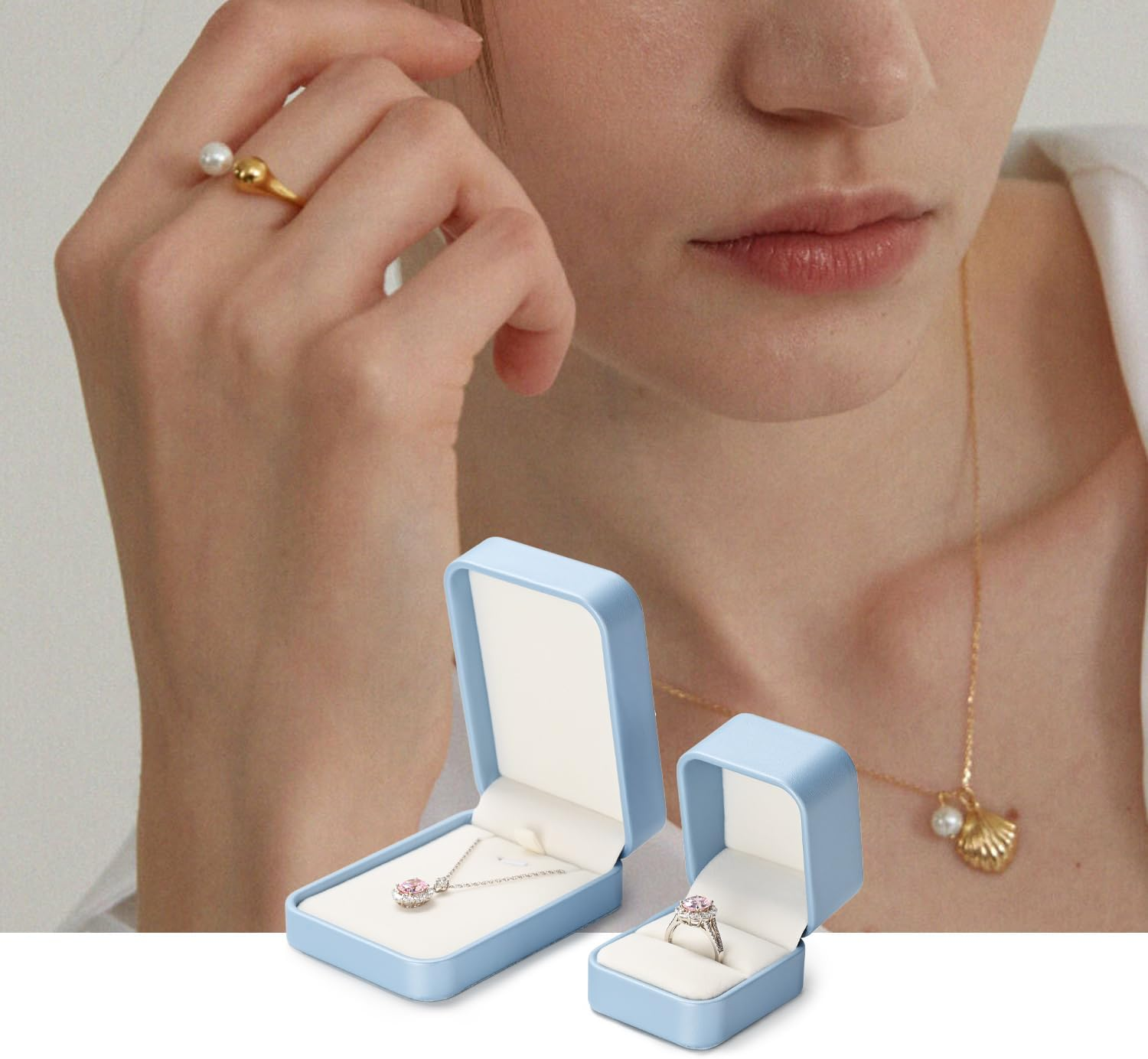 Oirlv Necklace Box Necklace Organiser Box for Birthday Engagement Wedding Anniversary Valentine'S Day image number 6