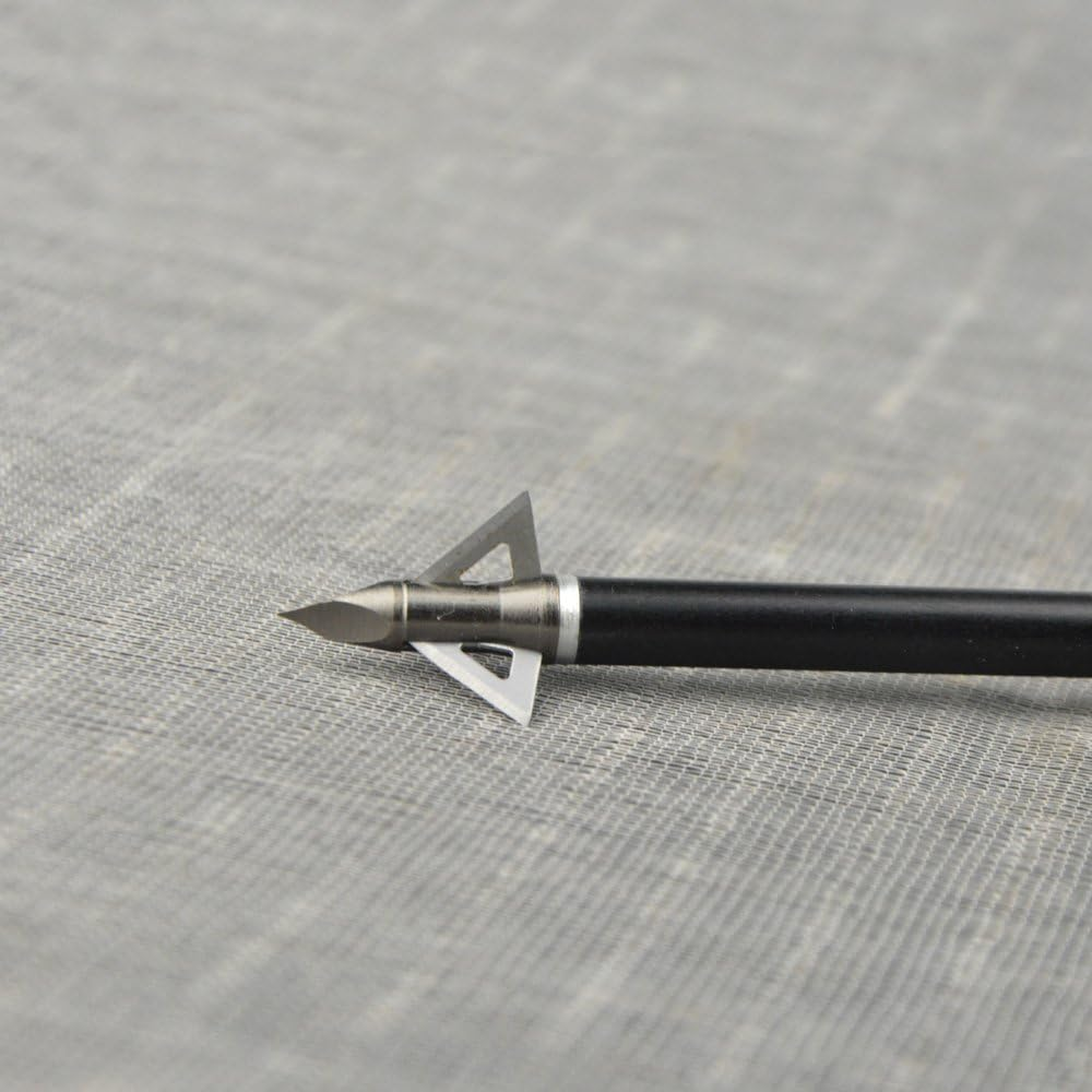 SHARROW 12Pcs Archery 3 Sharp Fixed Blade Broadheads 100 Grain Hunting Arrow Heads Bolts for Crossbow and Compound Bow image number 4