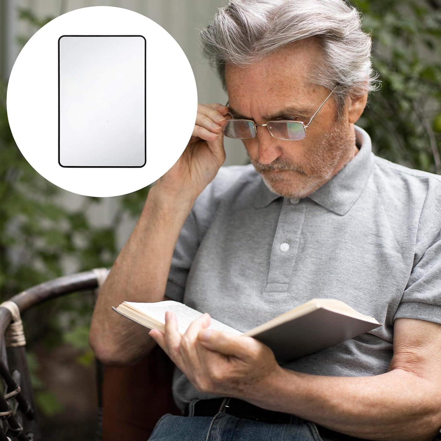 4Pcs Page Magnifying Sheet 3X Lightweight Optical Plastic Glass, Reading Magnifier with Handy Card Size Magnifier Lenses, Fresnel Lens for Seniors Reading Maps Books Bible Magazines image number 4