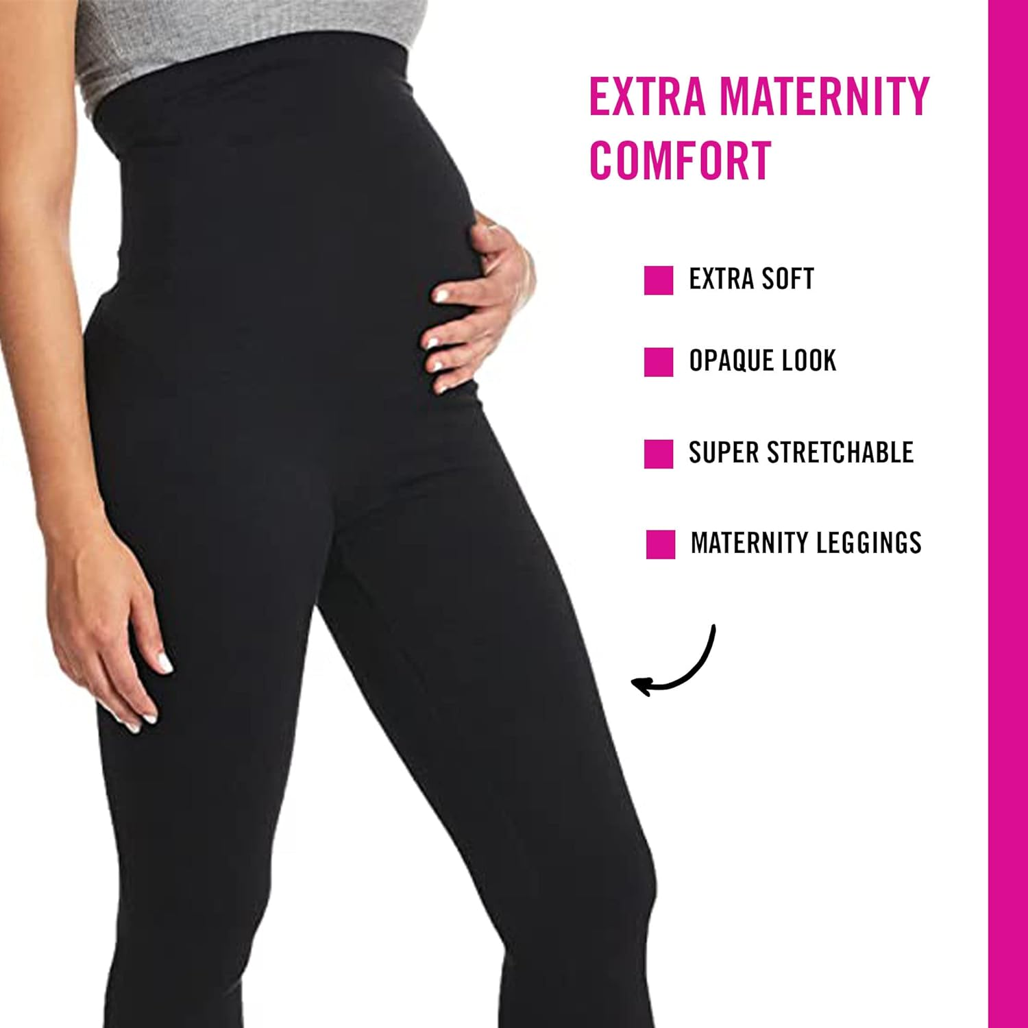 HUE Women'S Maternity Cotton Legging image number 2