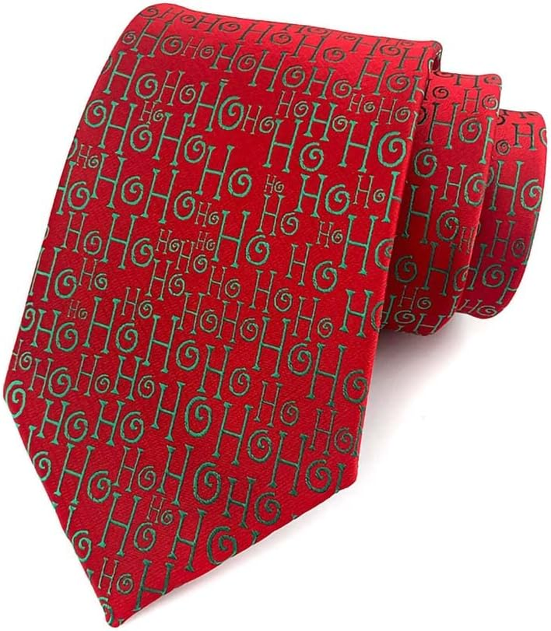 Unique Jacquard Christmas Ties for Men New Year Xmas Party Snowman Necktie Ac8586