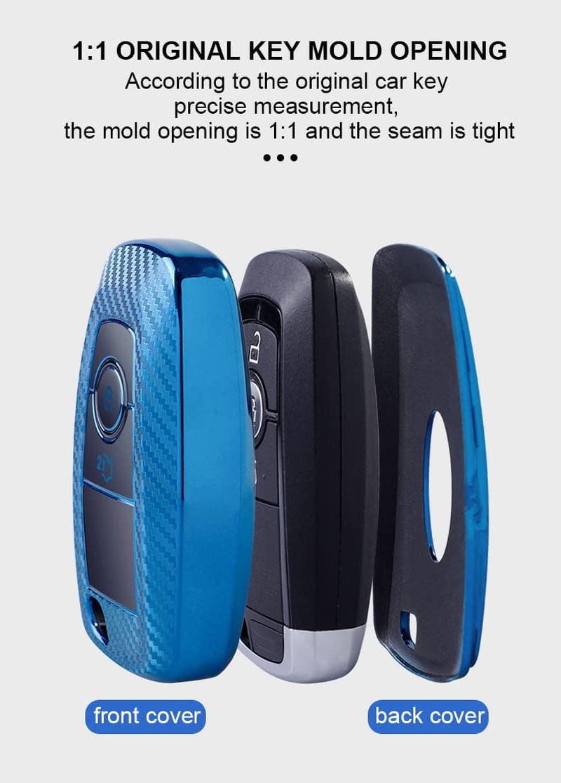 Ontto TPU Car Key Fob Cover Case Fit for Ford Focus Edge Explorer Fusion Mondeo Mustang Raptor Ecosport Ranger F150 F250 F350 Remote Key Shell Holder Bag Keychain Keyring Accessories 4 Buttons Red - 3 Buttons-Pink image number 4