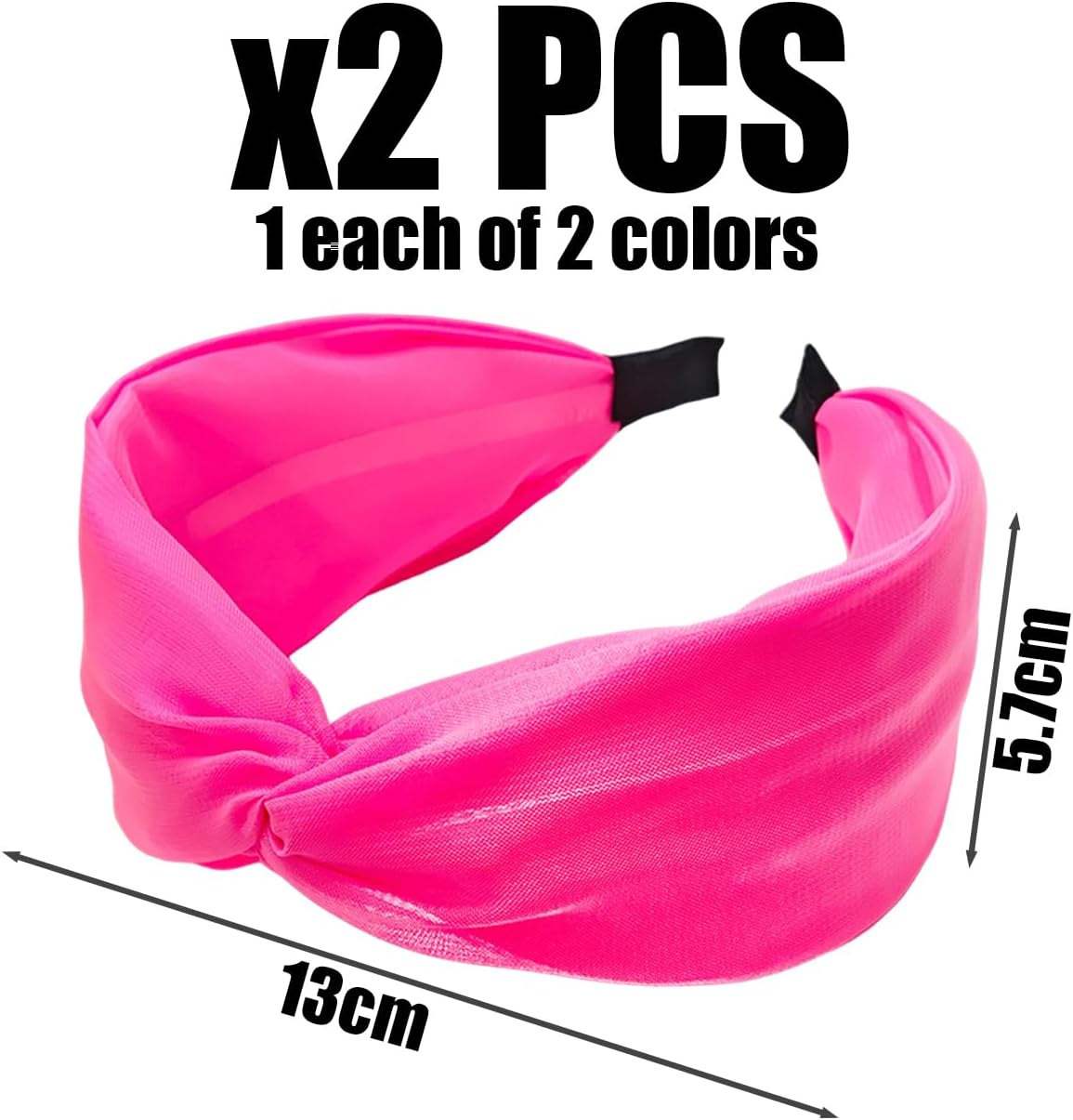 2 Pieces for Wide-Cut Headbands for Women, Retro Simple Hair Accessories, Accessories for Hairstyle Decoration, Clothing Accessories. image number 5