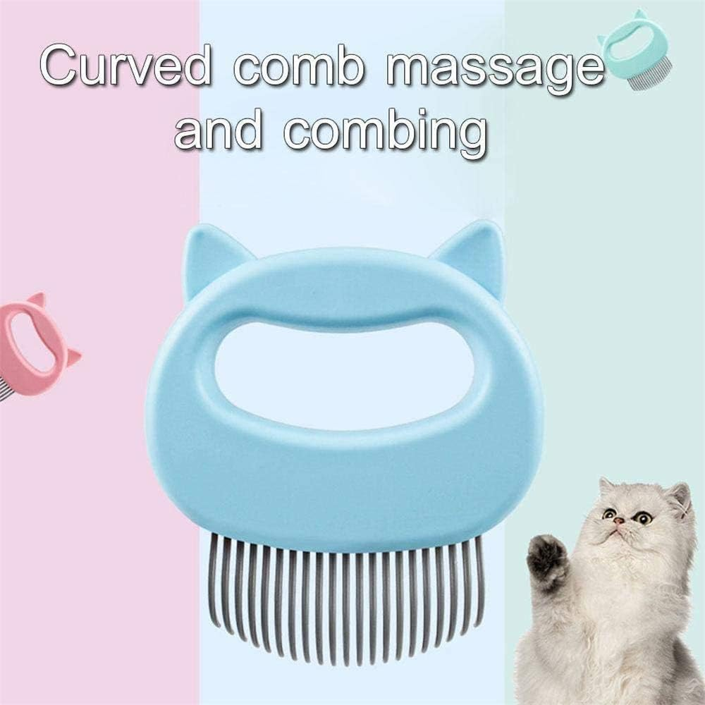 Cat Brush, Pack of 2 Cat Comb, Cat Brush Long Hair, Brush Dog Short Hair, Massage Comb for Pet Cats, Massage Comb Pet, Brush for Removing Loose Hair, Grooming Cleaning (Blue)