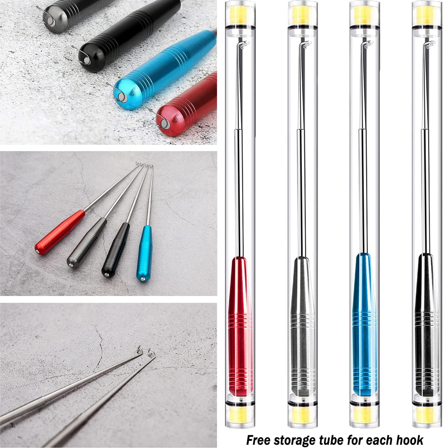 YIMISIMON Fishing Hook Quick Removal Descending Device, Fish Hooks Remover Detacher Tool, Fishing Gear Security Equipment Kits for Adult, Hook Extractor Accessories Tools with Storage Tube