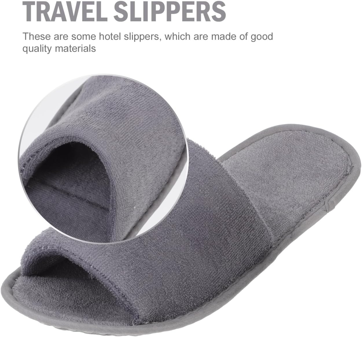 LIFKOME 2 Pairs Folding Travel Slippers - Portable Non-Slip Lightweight Soft Bottom Indoor Slippers Home Hotel Supplies for Men and Women