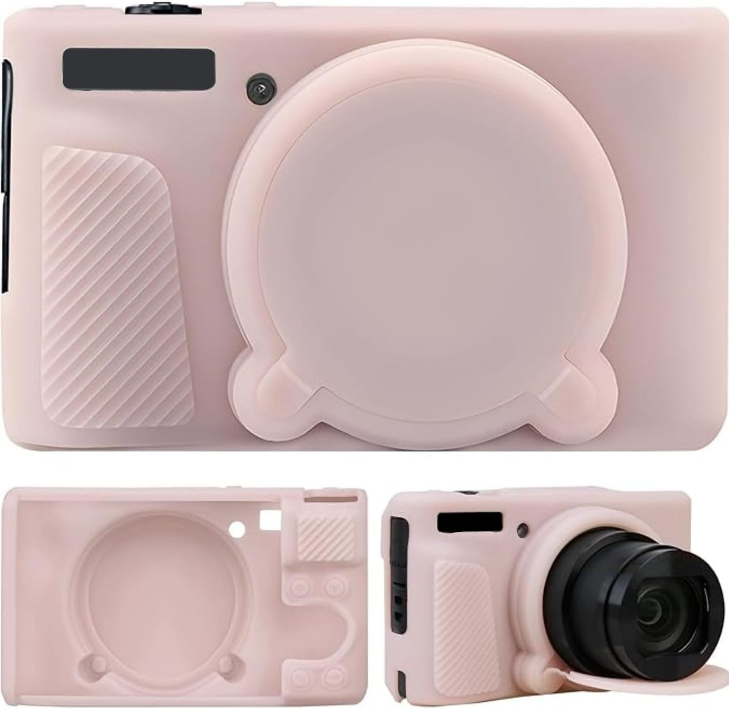 Camera Case for Canon SX730 SX740 Camera Case,Soft Silicone Protective Bag Removable Lens Cover,Anti-Scratch Slim Fit Lightweight Protective Case (Black)