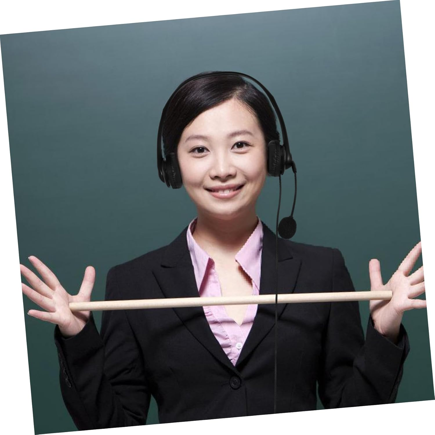 LABRIMP Wired Noise Cancelling USB Headset with Microphone for Office Computer Calls, Black Over-Ear Headphones for Online Classes and Business Webinars, Wired Control Headphone for Call Center Use image number 6