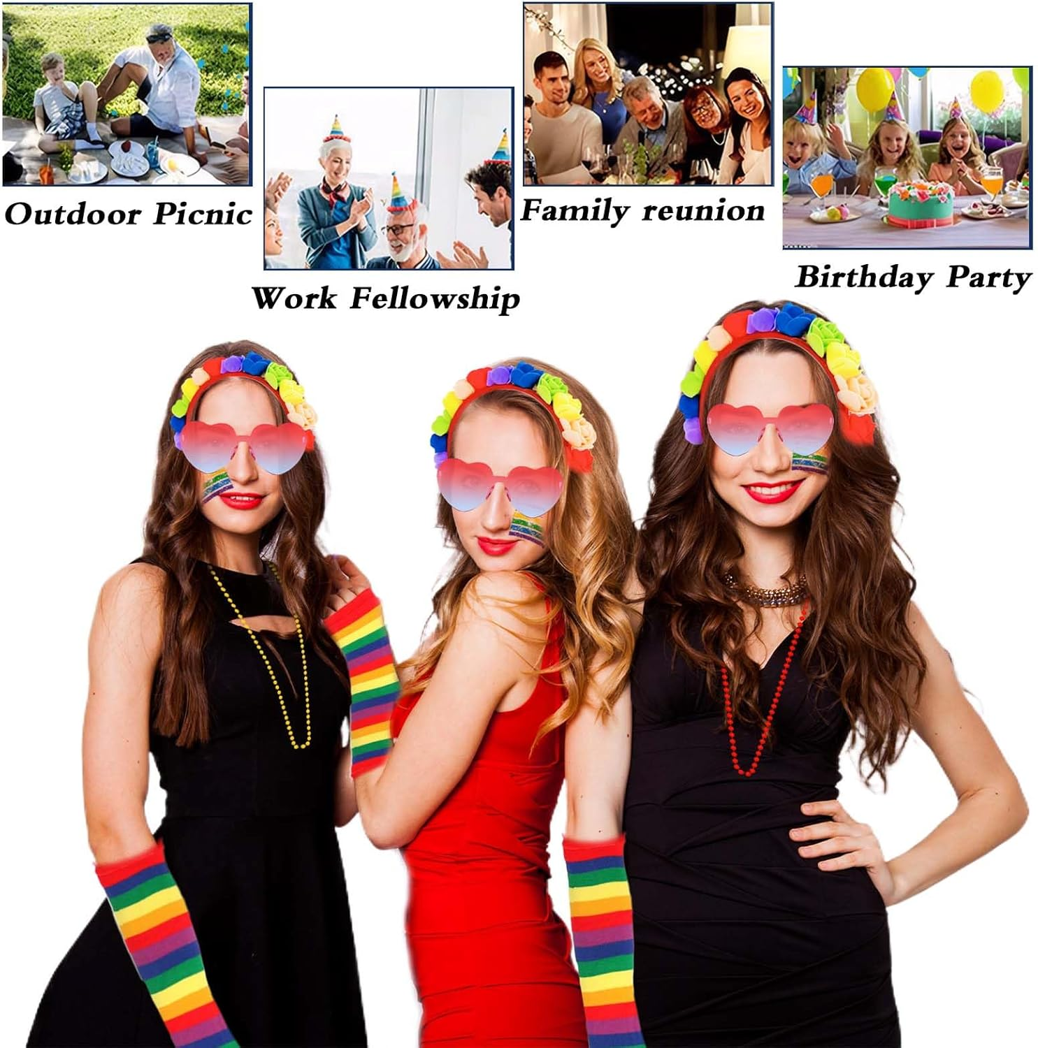 Opvallende Rode Strik Hair Band Hoofdband - Hoofdtooi Strik, Vintage Hair Accessories for Celebrations and Cosplay for Vrouwen En Meisjes (Rood) image number 1