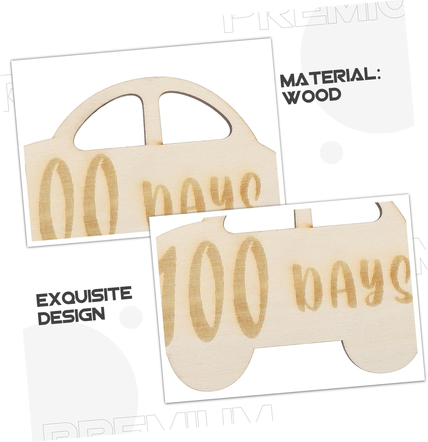 HOODANCOS Custom Milestone Sign Wooden Growth Record Cards Born Milestone Souvenir Decor