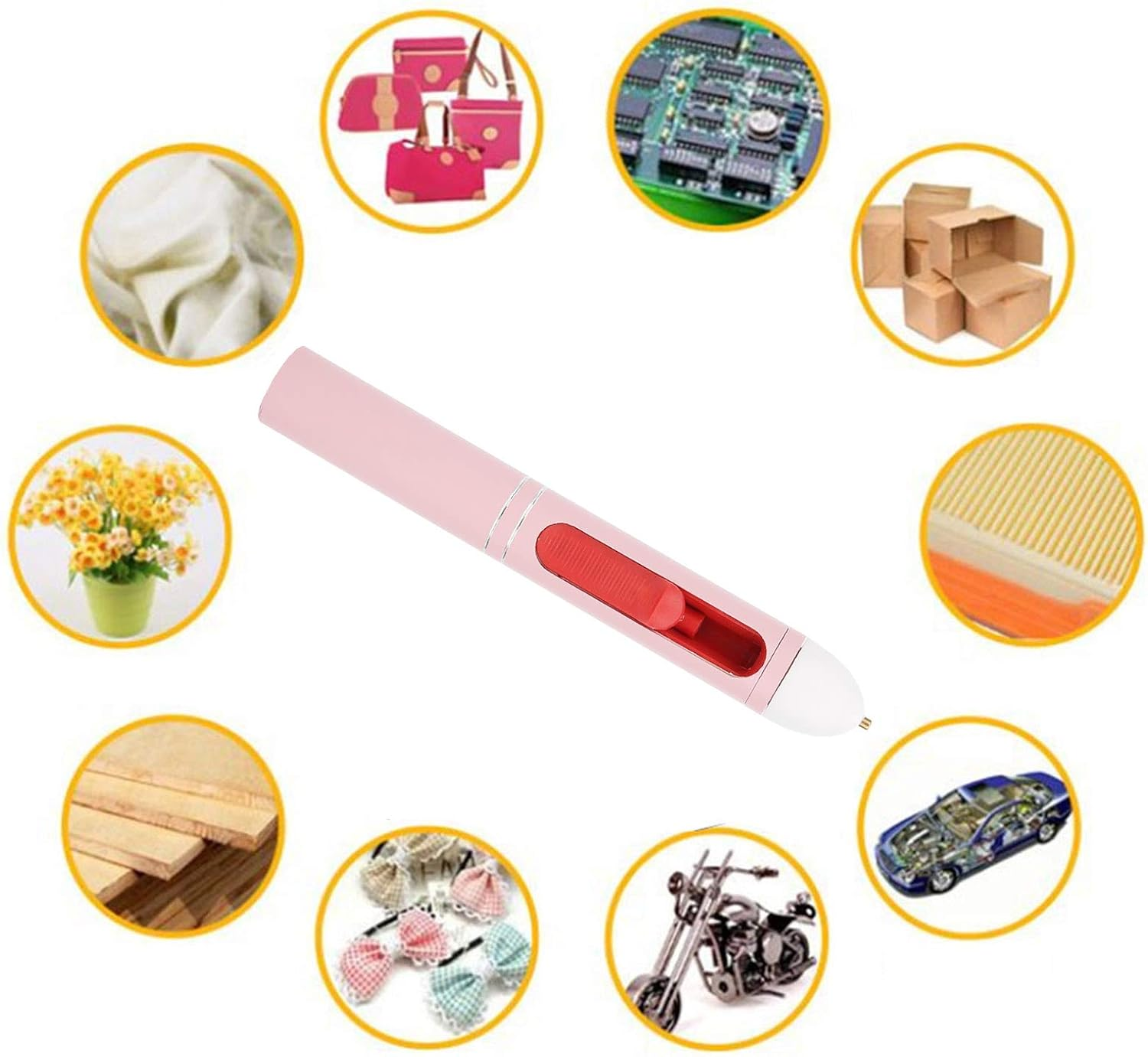 Hot Glue Gun, Cordless Glue Gun Mini Rechargeable Hot Glue Gun Kit with 75 Pcs Colorful Glue Sticks 2200 MA Battery for Crafts School DIY Arts Home