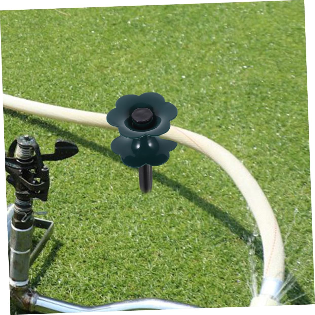 PHENOFICE 3Pcs Water Hose Reel Gardening Water Hose Guide Stakes Garden Holder Lawn Guide Spike Plant Watering Stakes image number 4