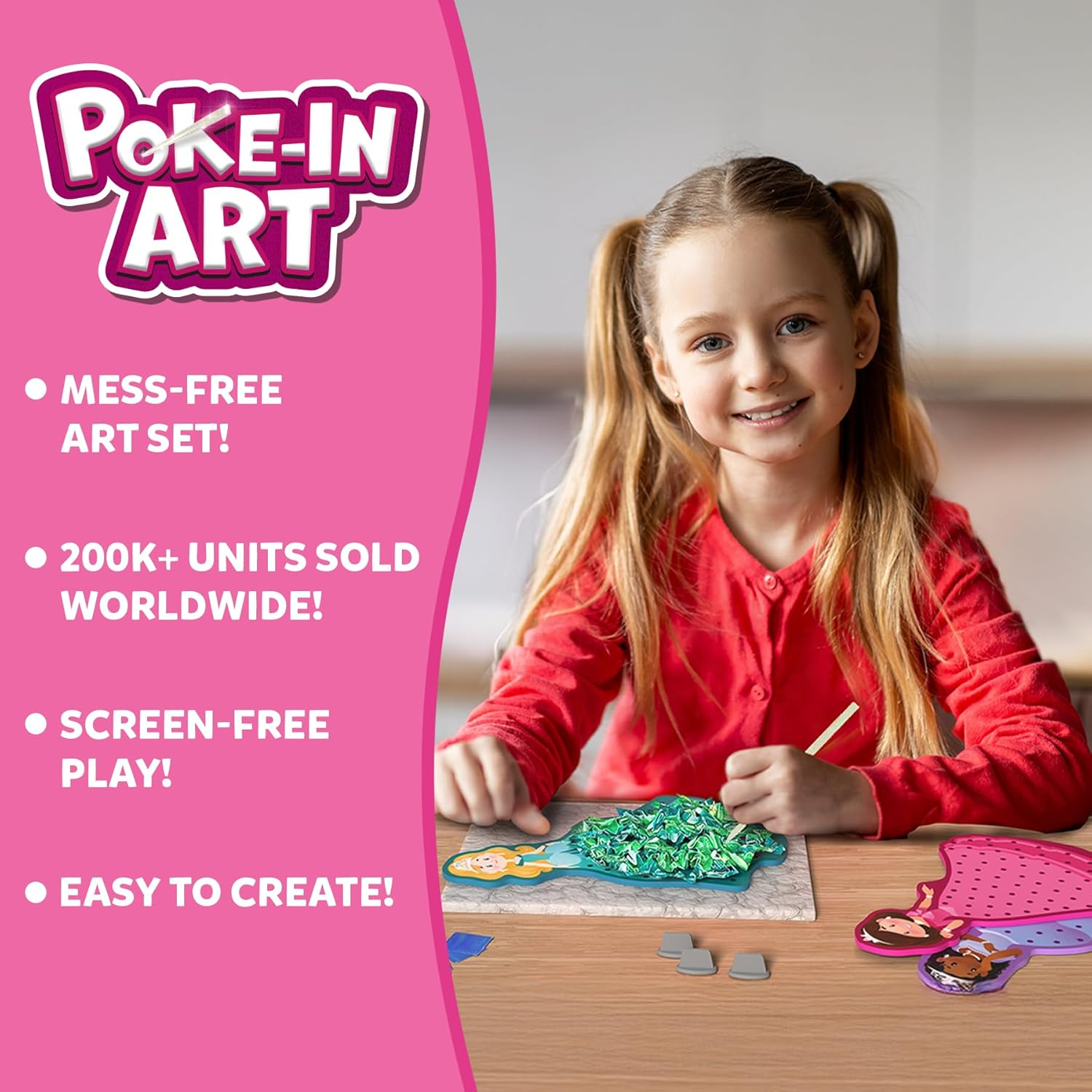 Skillmatics Poke-In Art - Magical Princesses, Mess-Free Fun for Kids, DIY Craft Kits, Creative Activity, Gifts for Girls & Boys Ages 4, 5, 6, 7, 8, 9 image number 6