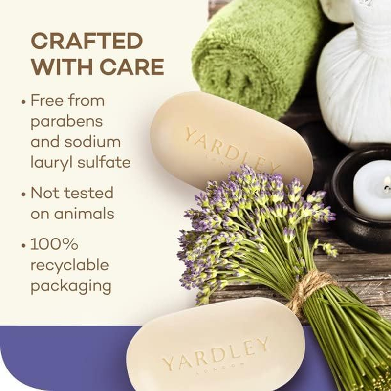 Yardley London English Lavender with Essential Oils Soap Bar, 4.25 Ounce (Pack of 12)