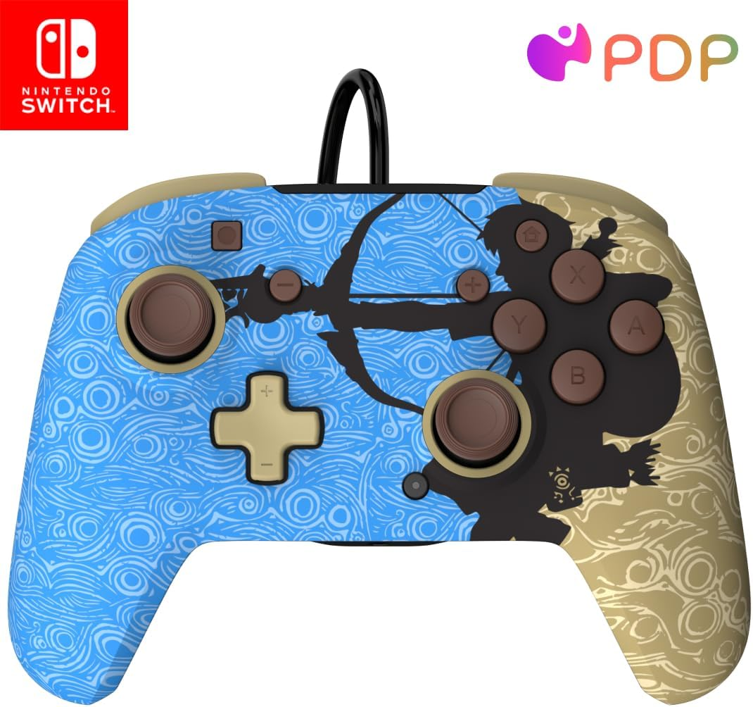 PDP Switch Rematch Wired Controller Ancient Arrows ZELDA Officially Licensed by Nintendo - Customizable Buttons, Sticks, Triggers, and Paddles - Ergonomic Controllers image number 3