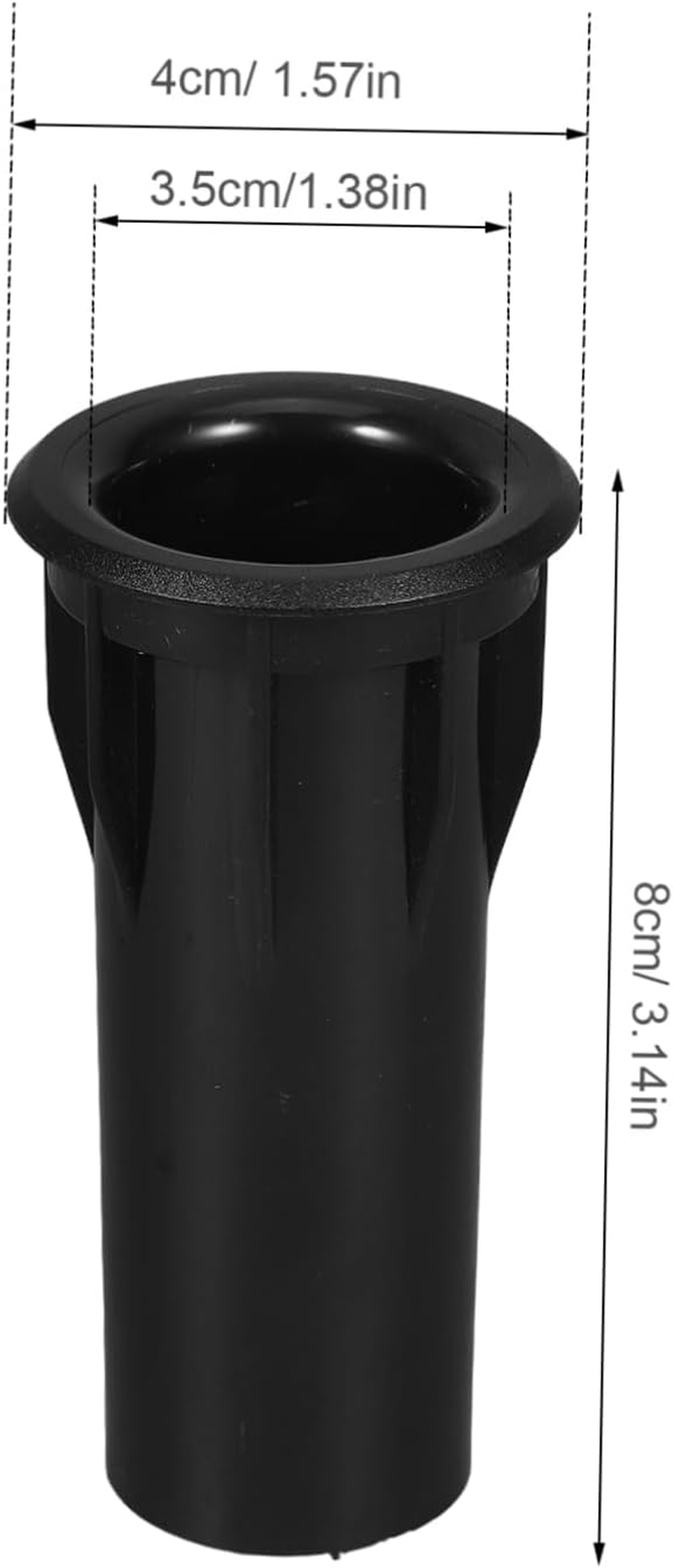 HOMSFOU 8Pcs Inverted Tube Subwoofer Bass Tube Plastic Speaker Enhancement Port Black For