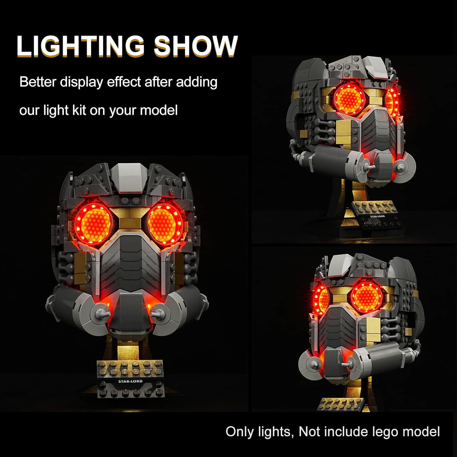 Cooldac LED Light Kit for  Super Heroes 76251 Star-Lords Helmet Set, LED Lighting Set Compatible with  76251 (Only Lights, Not  Models) image number 5