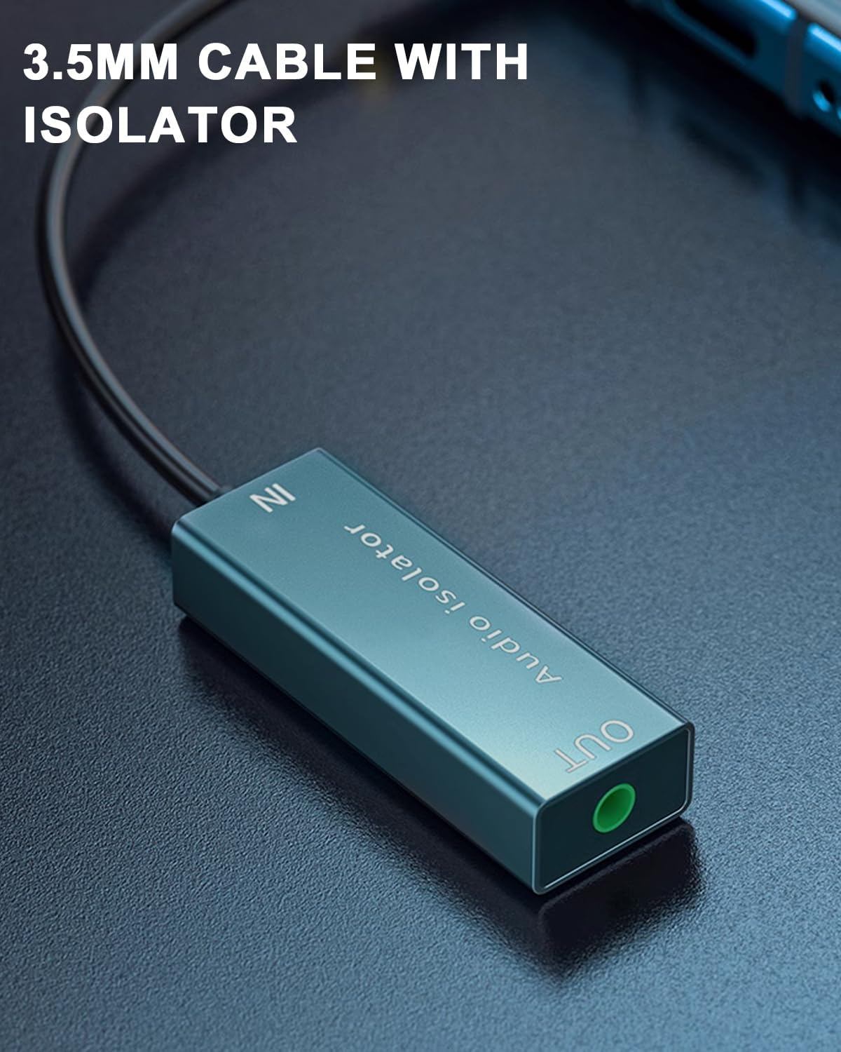 Duttek Ground Loop Isolator for Car Audio, 3.5Mm Ground Loop Isolator, 3.5Mm Hum Eliminator, Stereo Sound System Accessory Support Home and Car Stereo Systems image number 5