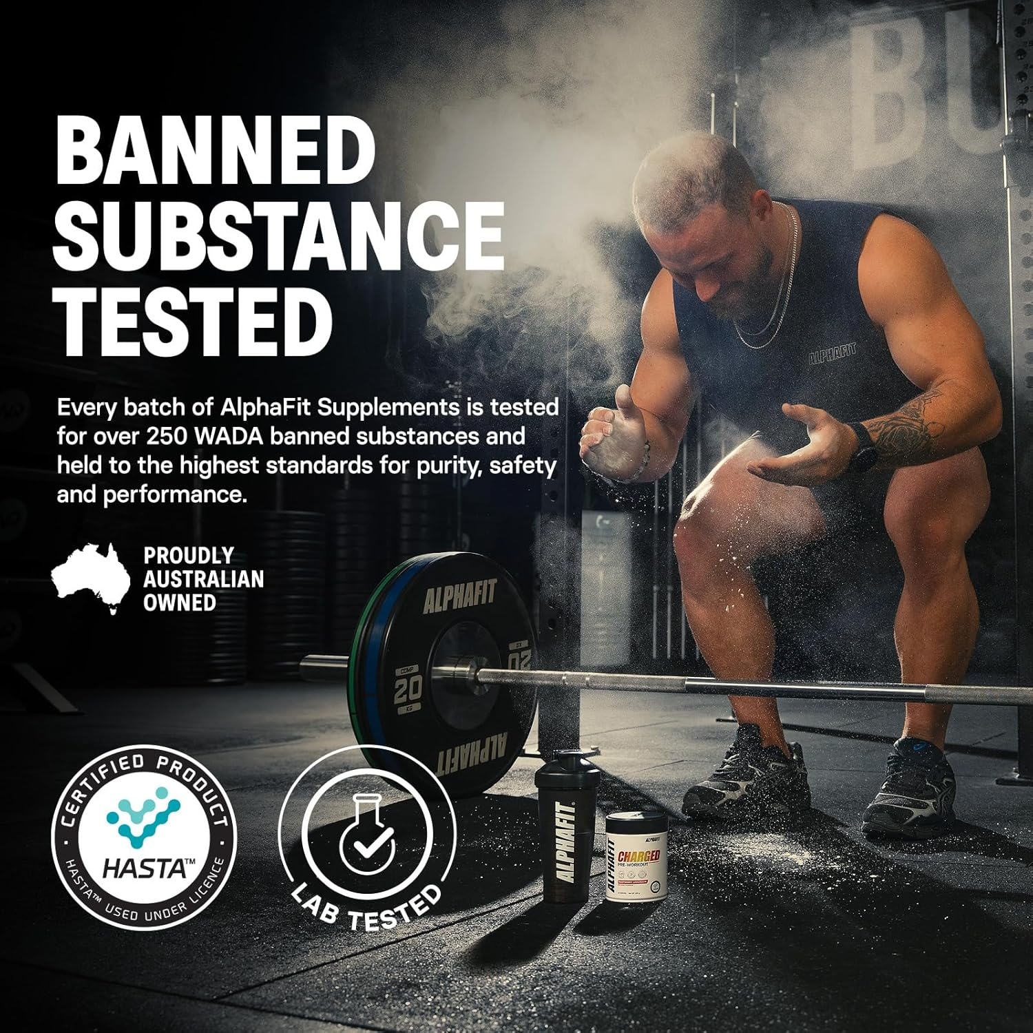 ALPHAFIT Creapure&reg; Creatine Monohydrate Powder, Muscle Growth & Power, Raspberry, HASTA Certified, 300G