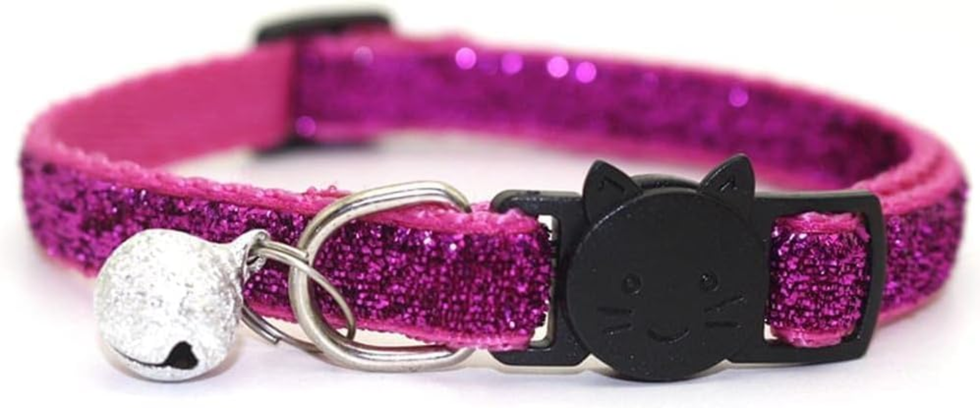 Rose Red Cat Collars with Bells,Breakaway Kitten Collar, Sparkle Adjustable Safety Kitten Collars,For Small Medium Dogs and Cats，Collars, Harnesses and Leashes，Cat Collar Accessories