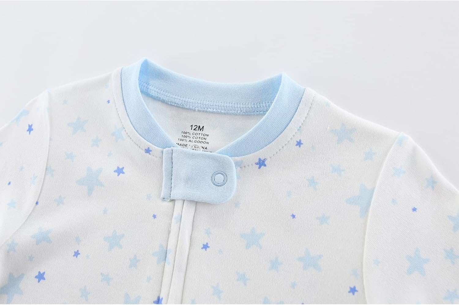 ZAV Solid Unisex Boys Girl Footed Jumpsuits Cotton Rompers Soft Infants Clothes Baby Shower Gifts image number 2