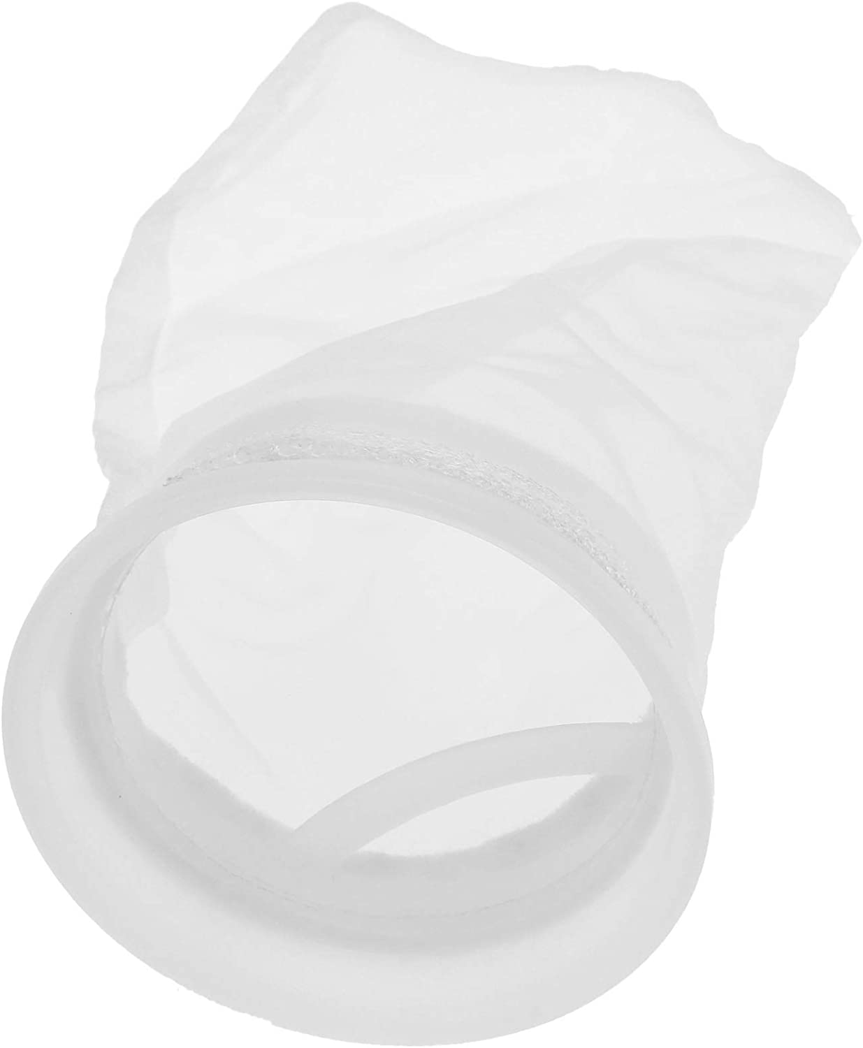 Emsea 9" Fish Tank Filter Mesh Bag Easy Light Weight Aquarium Filter Socks White image number 1