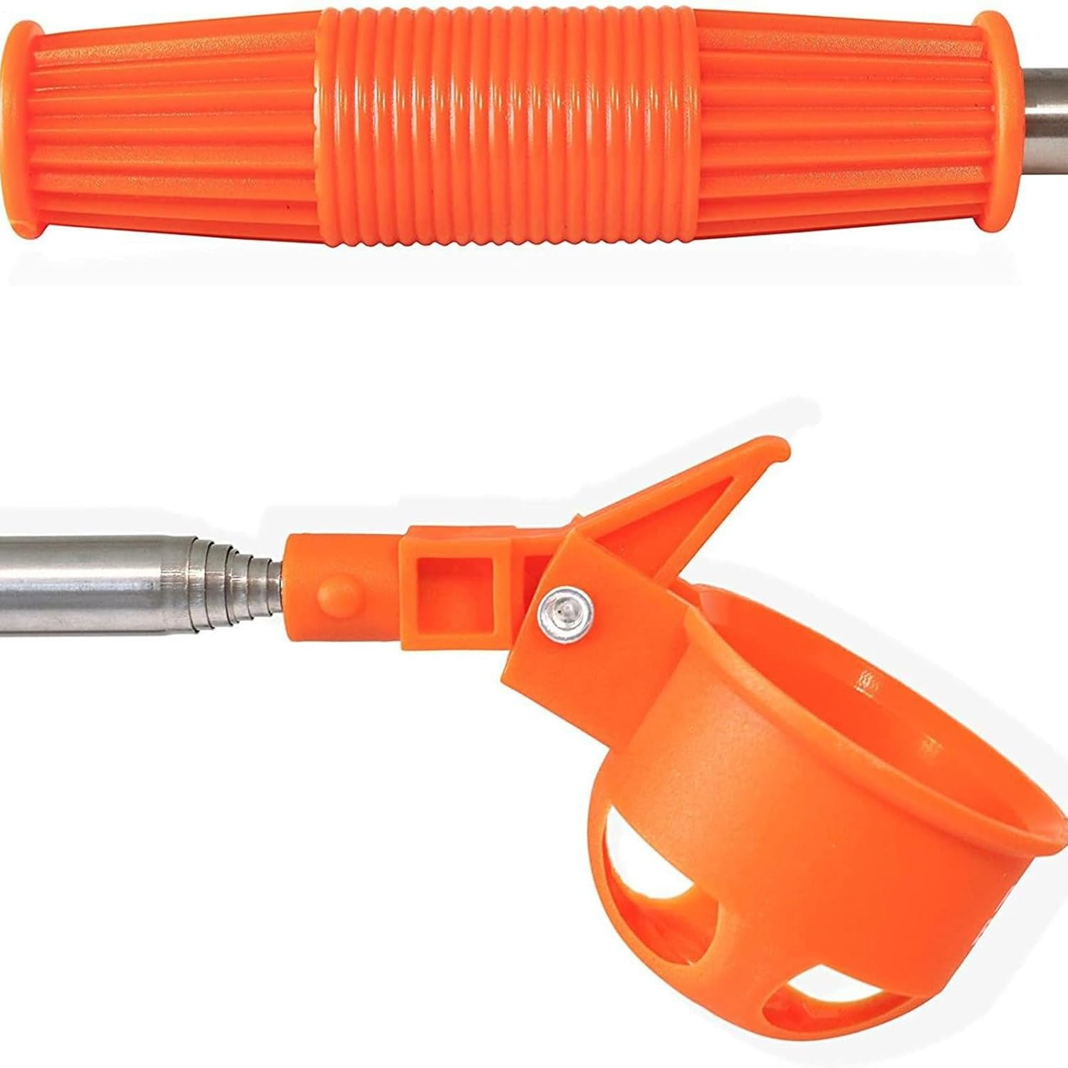 Grabber for Chicken Eggs - Extendable Long Egg Grabber,Pick up Equipment, Stainless Steel Reaching Collector for Coop Yard Orchard Farm Poultry Nest Garden image number 6