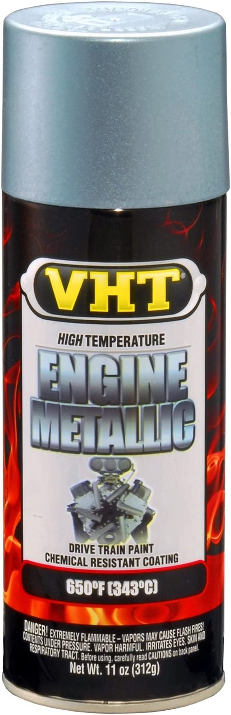 VHT Paint, High-Temperature, Engine, Enamel, Flat Metallic, Titanium Silver Blue, 11 Oz., Aerosol Spray Can, Each image number 3