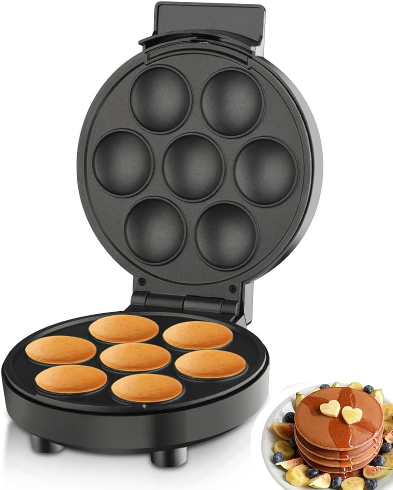 Electric Mini Pancake Maker Machine, 7-Cavity Non-Stick Electric Griddle, for Home Kitchen image number 5