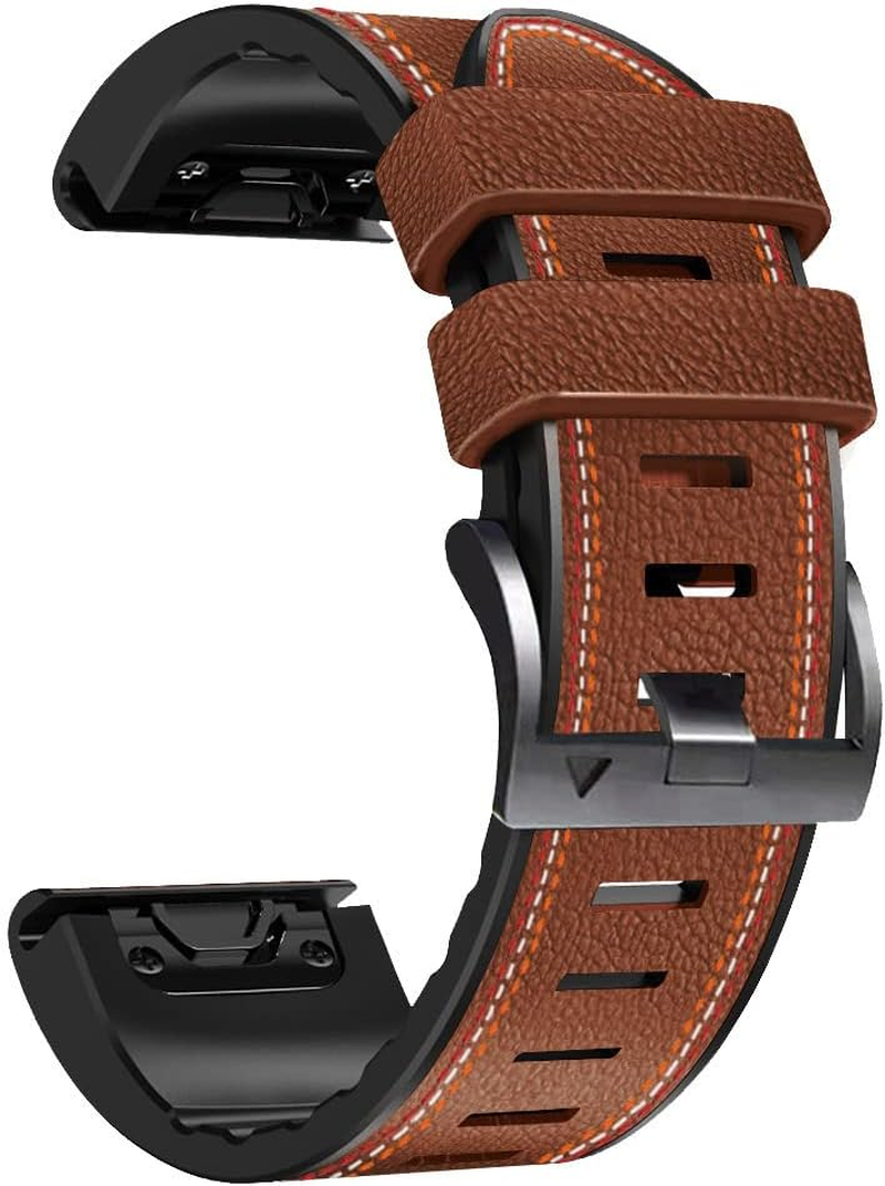Fleshy Leaf 22Mm Tricolor Band Bracelet Strap Compatible for Garmin Fenix 8 47Mm / Epix Pro 47Mm, Fenix 7,Fenix 6,Fenix 6 Pro,Fenix 5,Fenix 5 Plus,Approach S60 S62,Forerunner 935 945,Quick Release Strap Wristband