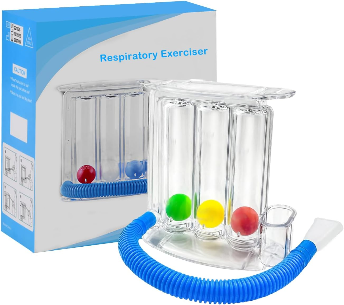 Deep Breathing Lung Exerciser, 3 Ball Incentive Spirometer, Washable and Hygienic Respiratory Exerciser, Breath Measurement System with Handle image number 4