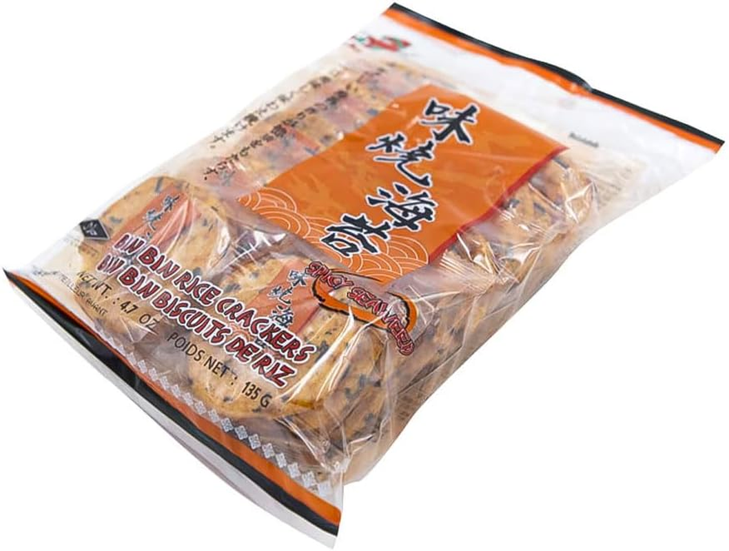 Bin Bin Spicy Seaweed Rice Crackers, 135 G image number 2