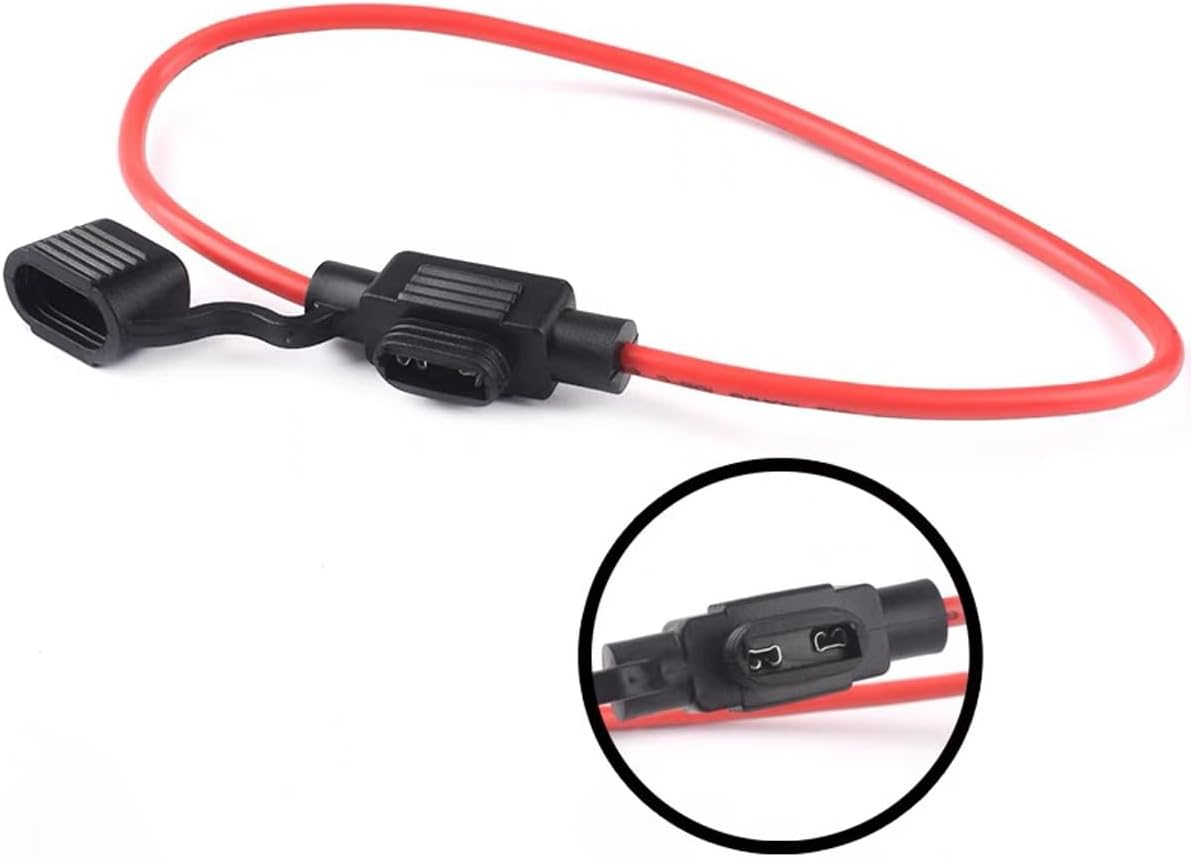 10 Pack Waterproof Inline Fuse Holder 12V 30A for Standard Car Fuse, 12Gauge AWG Wire, Fit for ATO ATC Medium Blade Fuse image number 1