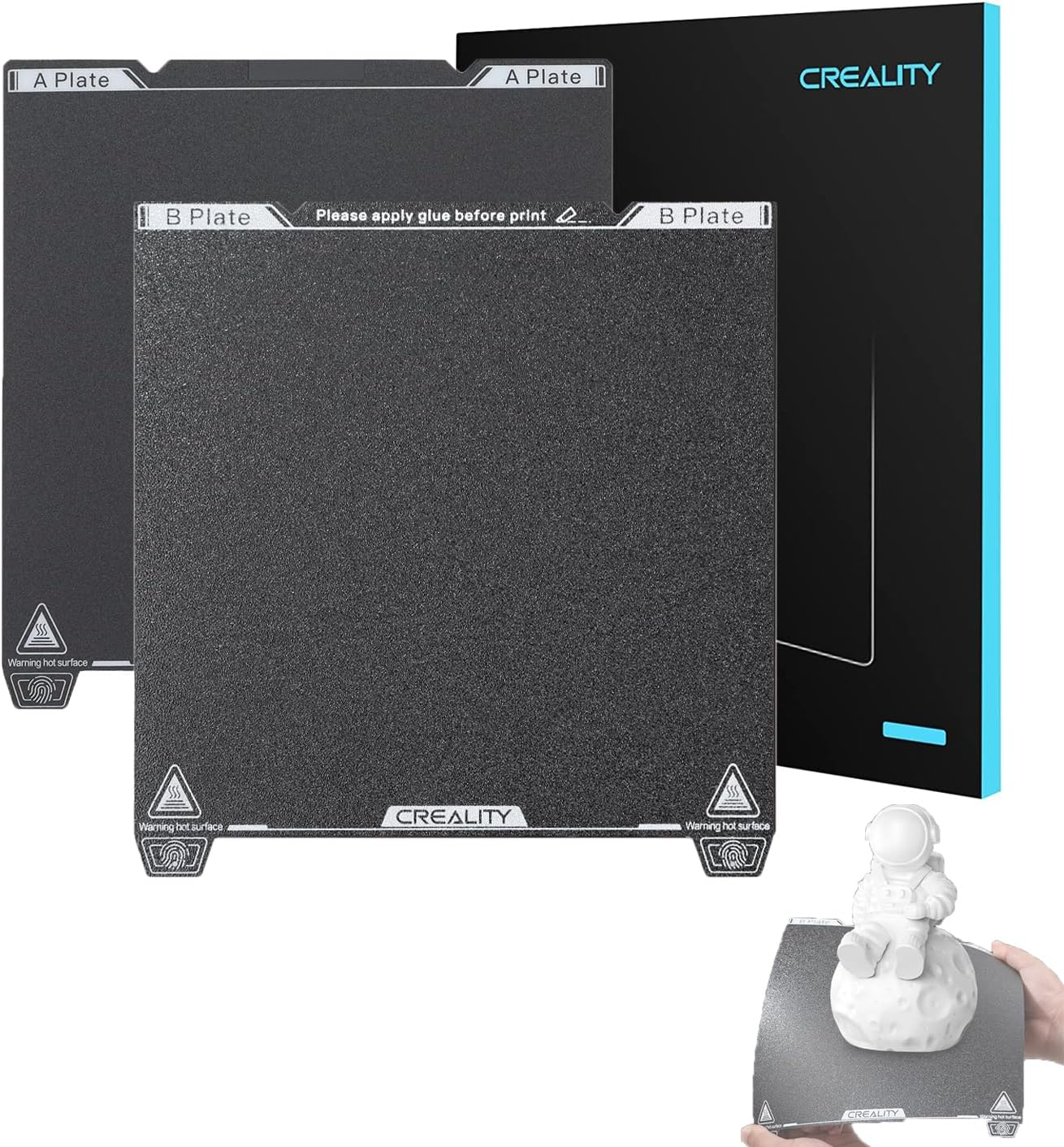 Creality Upgraded K1 Frosted PEI Build Plate Kit (235*235Mm), Magnetic Flexible Steel Plate, 3D Printer Platform for Ender-5 S1/K1/Ender-3 S1/Ender-3 S1Pro/Ender-3/3 Pro/3S/Ender-3 V2/Ender-5/5S/5 Pro