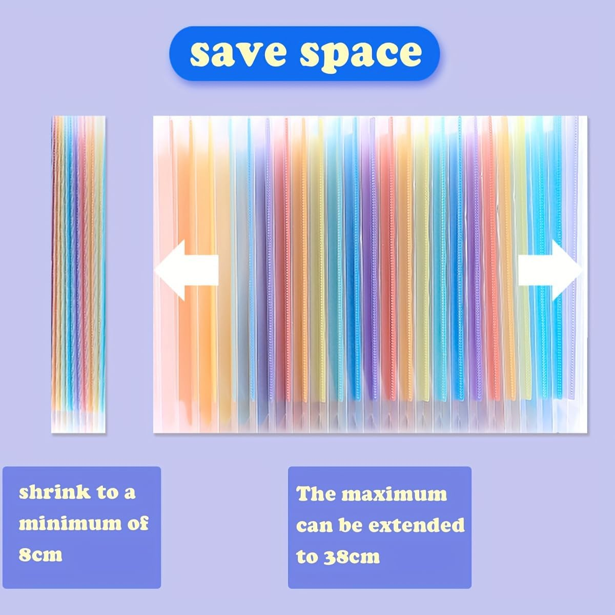 AIMALL 2 Pack Vertical Expanding File Folder &ndash; 12-Pocket Accordion Document Organiser, Transparent Colour, Multi-Layer Telescopic A4 Storage, PP Material, 9.25 X 12.99 In image number 6