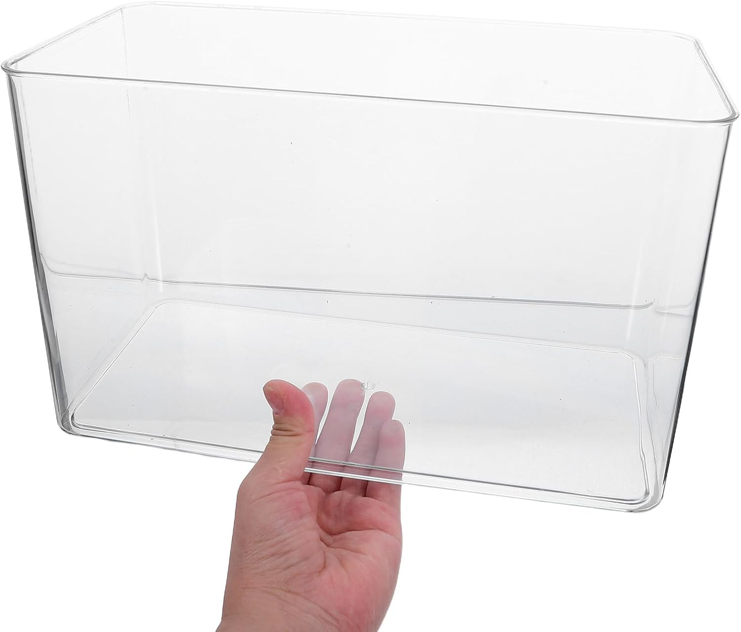 CIYODO Mini Plastic Fish Tank for Small Turtle Terrarium Desktop Small Pet Breeding Box Reptile Terrarium Ecological Landscape Tank for Office Use image number 1